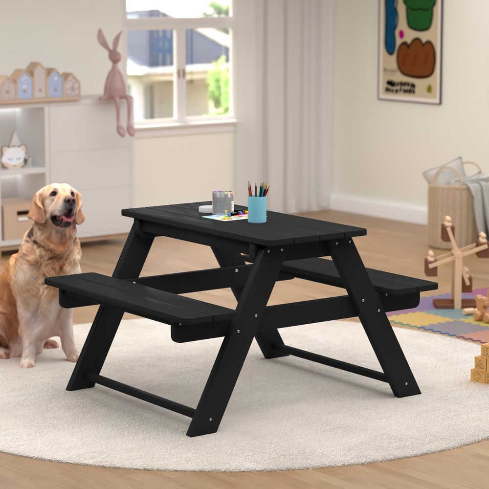 Kids Outdoor Lawn Chair - Kids Picnic Table, HDPE All Weather