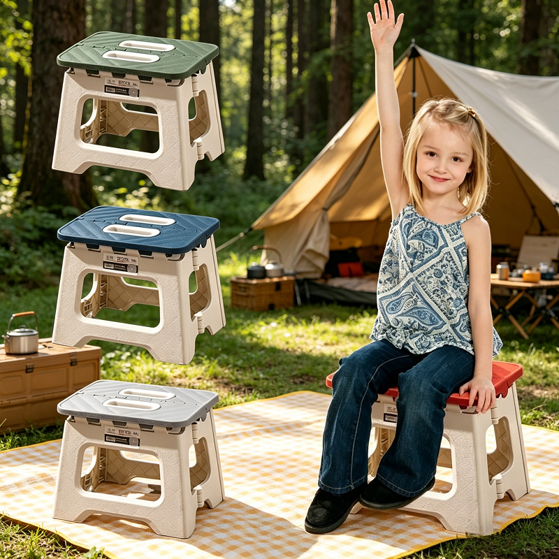 Kids Outdoor Bean Bag Chair - Portable Folding Stool for Adults &