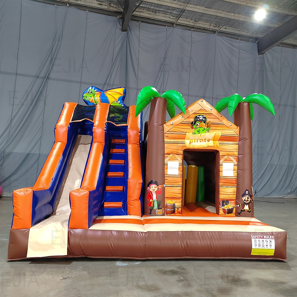 Kids Outdoor Jumping Castle - Portable Commercial 17FT Large Inflatable Pirate