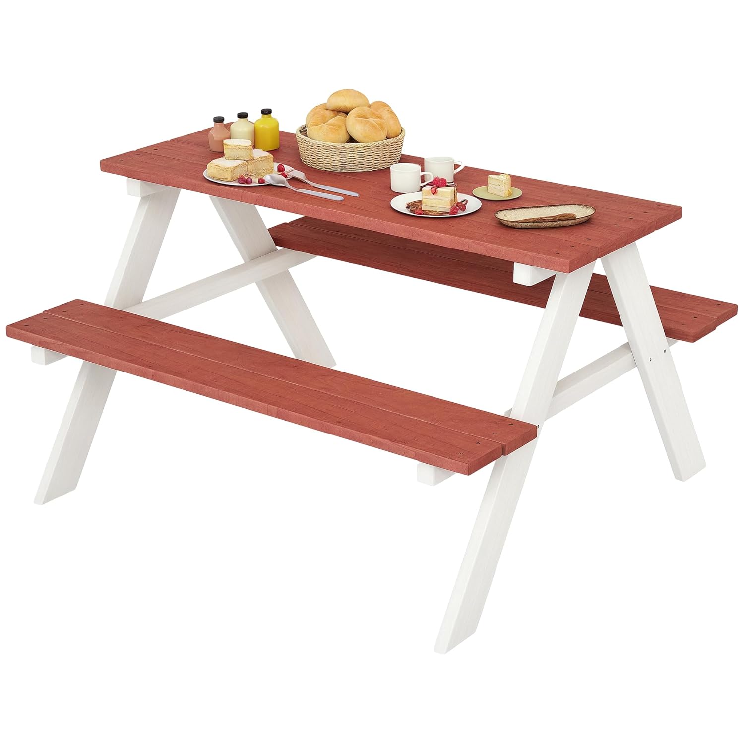 Kids Outdoor Wooden Table - Kids Picnic Table Set, Wooden Table