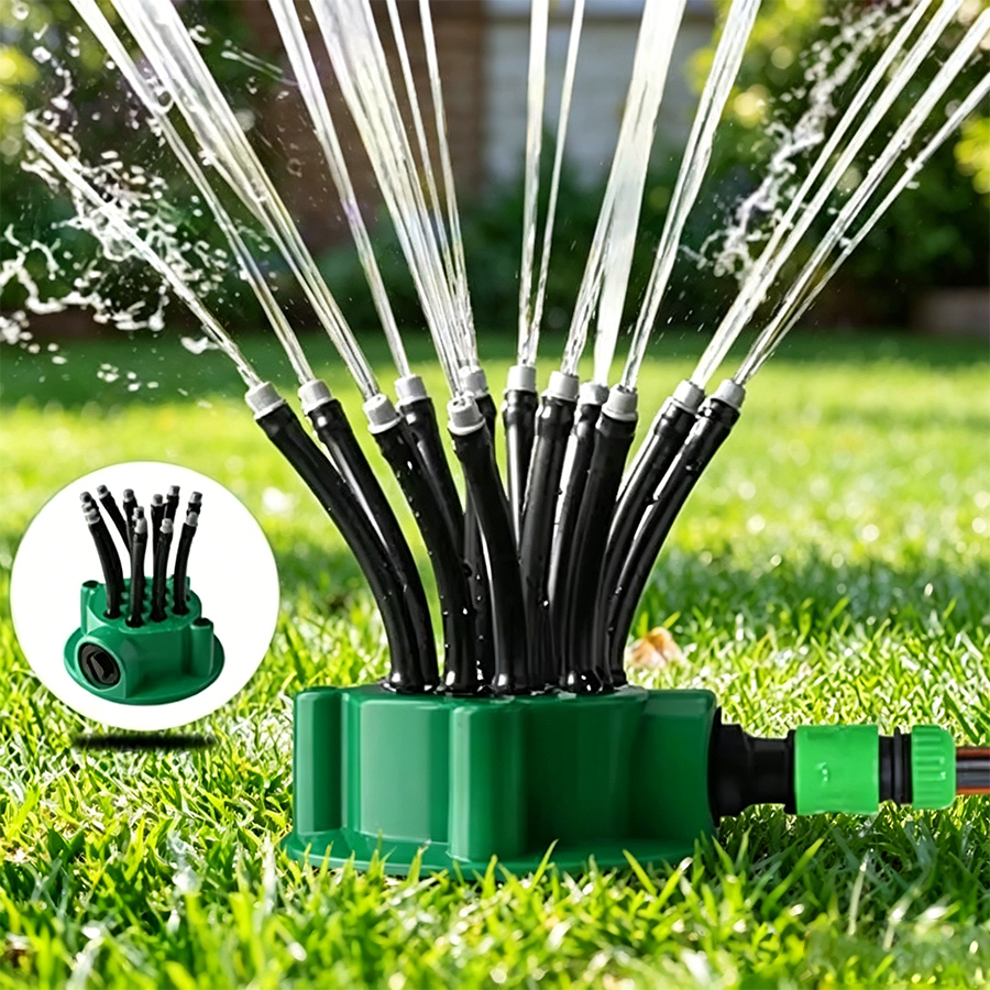 Kids Outdoor Water Sprinkler - 360° Automatic Rotating Garden Sprinkler Multi-Nozzle