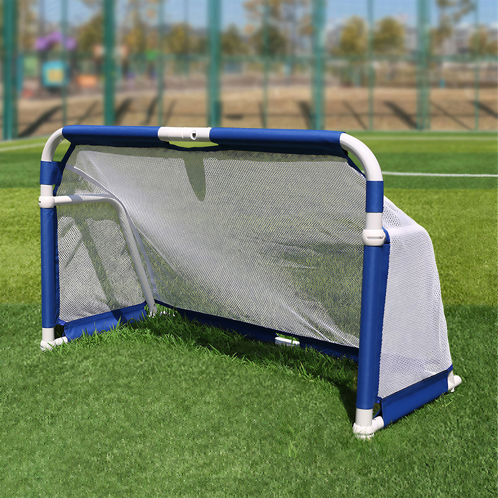Kids Indoor Outdoor Games - Aluminum Foldable Soccer Goal Portable Football