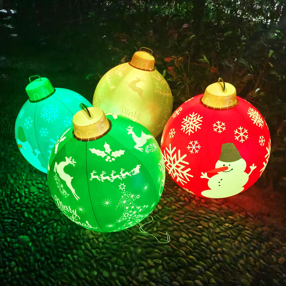 Kids Outdoor Doll House - Outdoor Christmas Inflatable Ball with Rechargeable