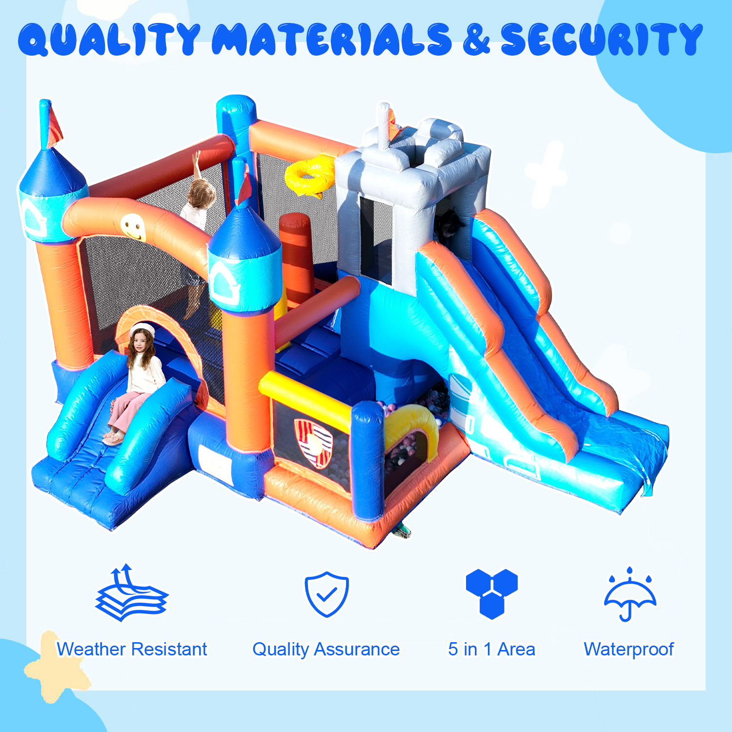 Kids Outdoor Jumping Castle - Giant inflatable Bounce House Big Size