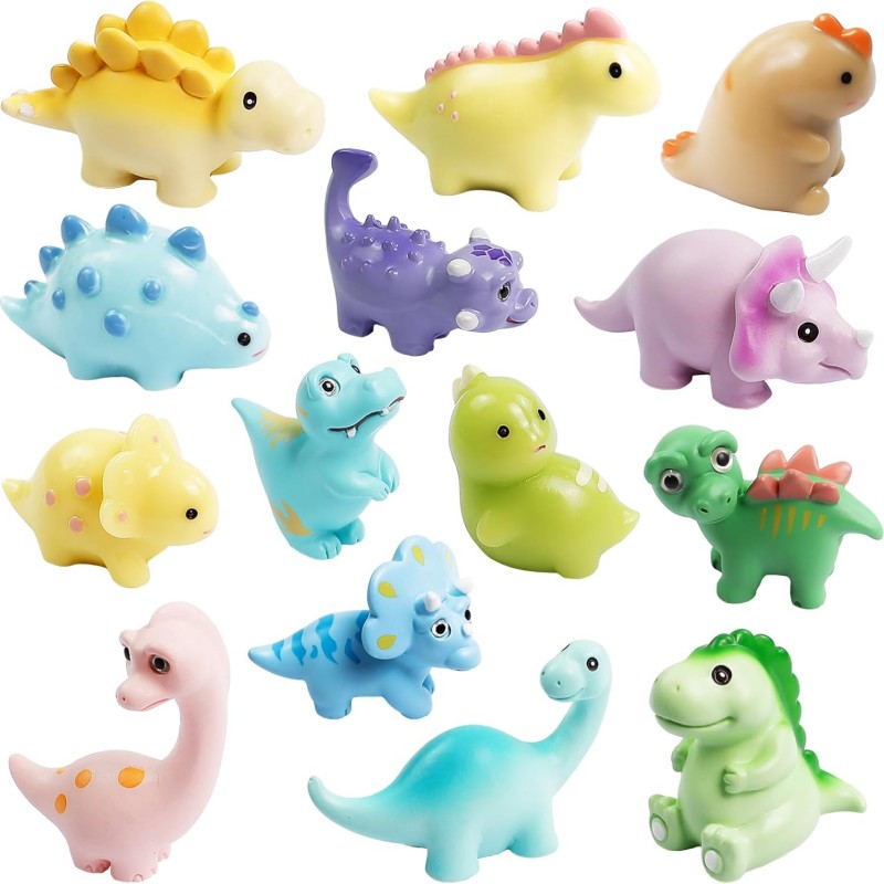 Kids Outdoor Doll House - Mini Resin Animals Tiny Dinosaur Figures