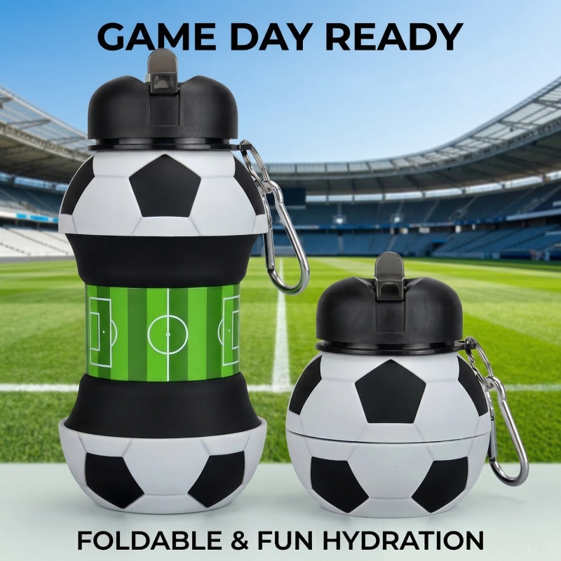 Outdoor Kid Friendly - 550ml Silicone Collapsible Water Bottle Portable