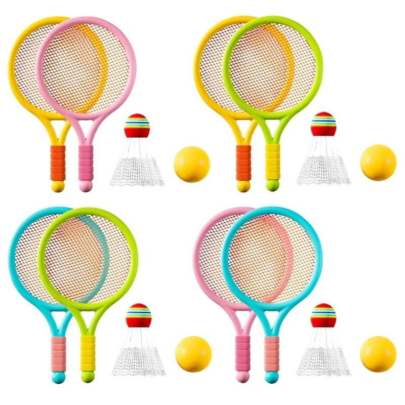 Kids Indoor Outdoor Games - Children's Tennis Badminton Toy Tennis Racquets