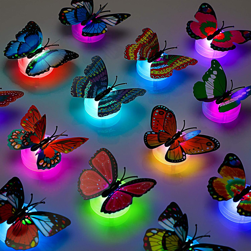 Kids Outdoor Movie Night - 5/10pcs 3D LED Butterfly Decora Night