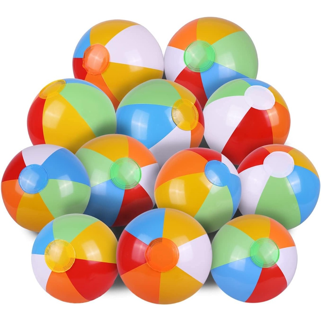 Kids Outdoor Decor - 5 Pack Bulk Rainbow Inflatable Beach