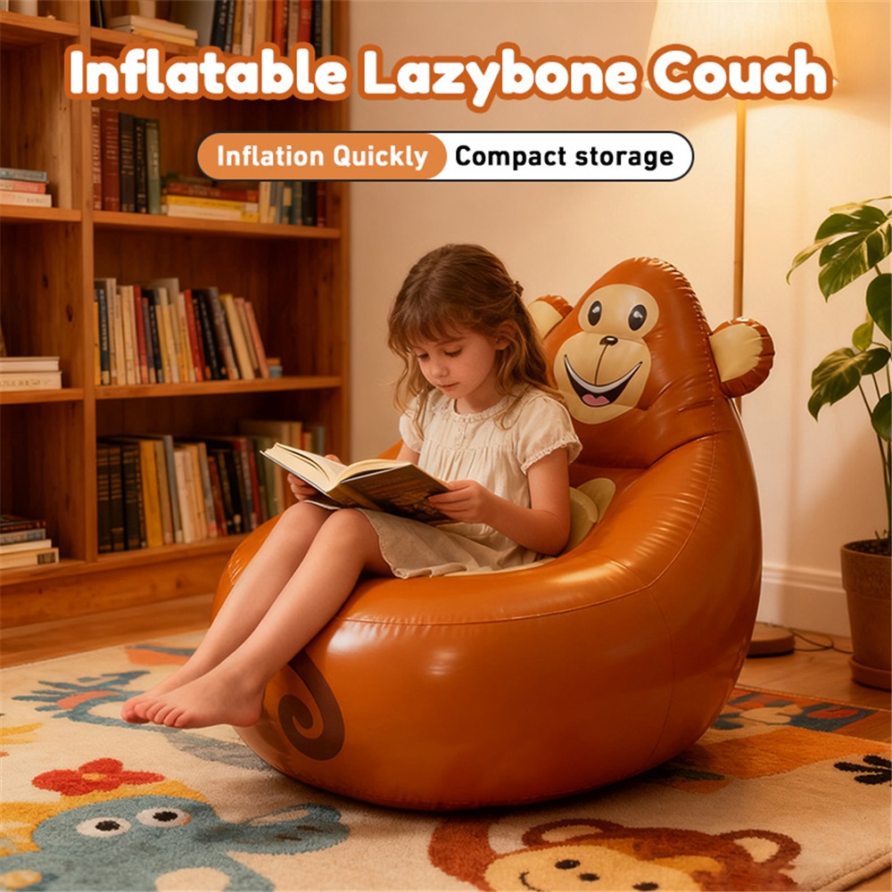 Kids Outdoor Garden - Cartoon PVC Inflatable Sofa Children's Portable
