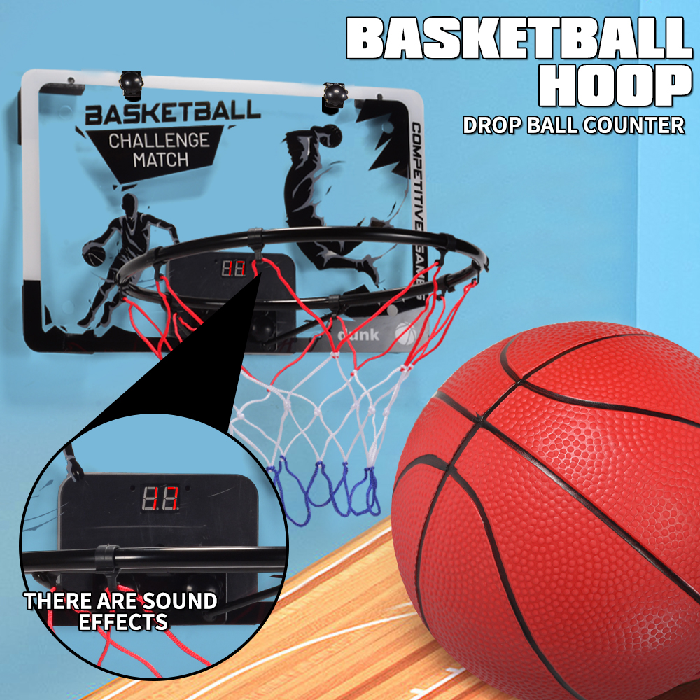 Kids Indoor Outdoor Games - Portable Basketball Kit Can Dunk And