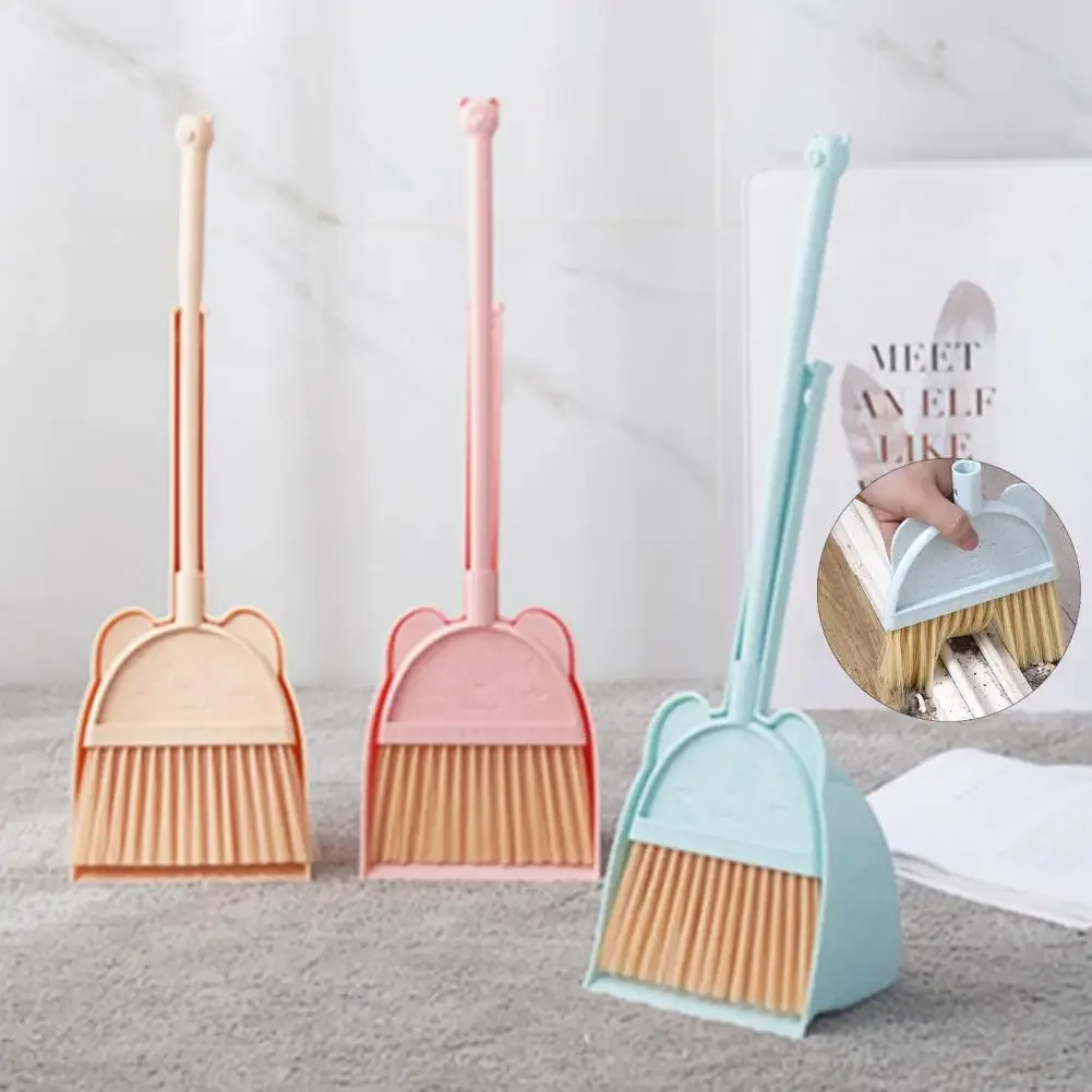Kids Outdoor Broom - 1 Set Mini Children Broom Dustpan