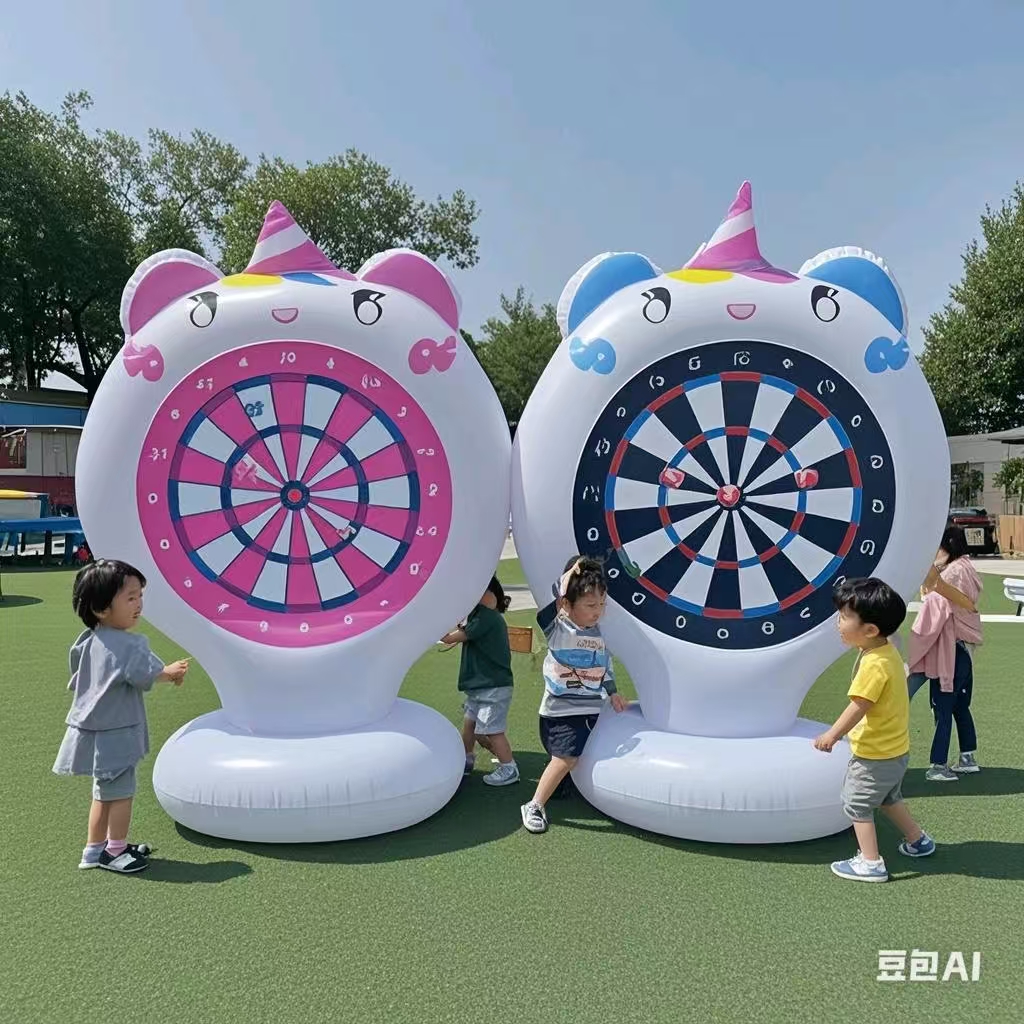 Kids Outdoor Inflatable - Inflatable Unicorn Throwing Game Target Sticky