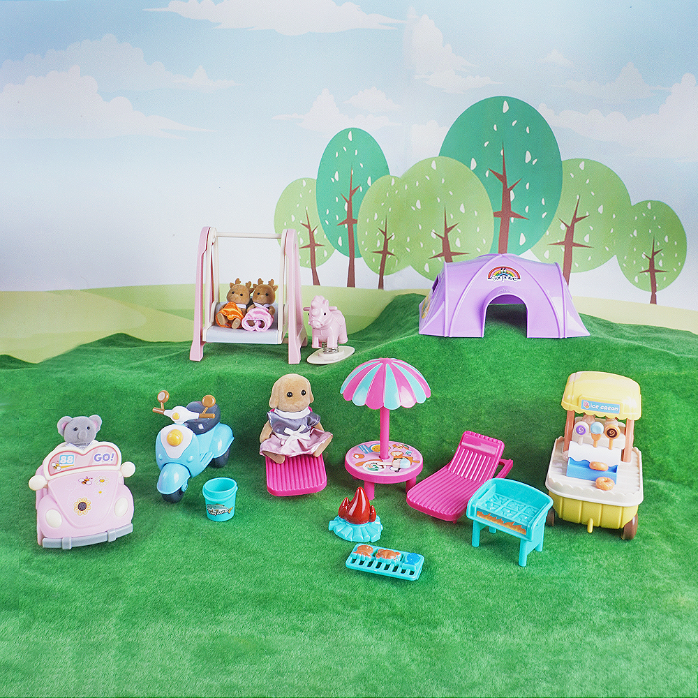 Kids Outdoor Doll House - 1/12 Mini Furniture Model Outdoor Barbecue
