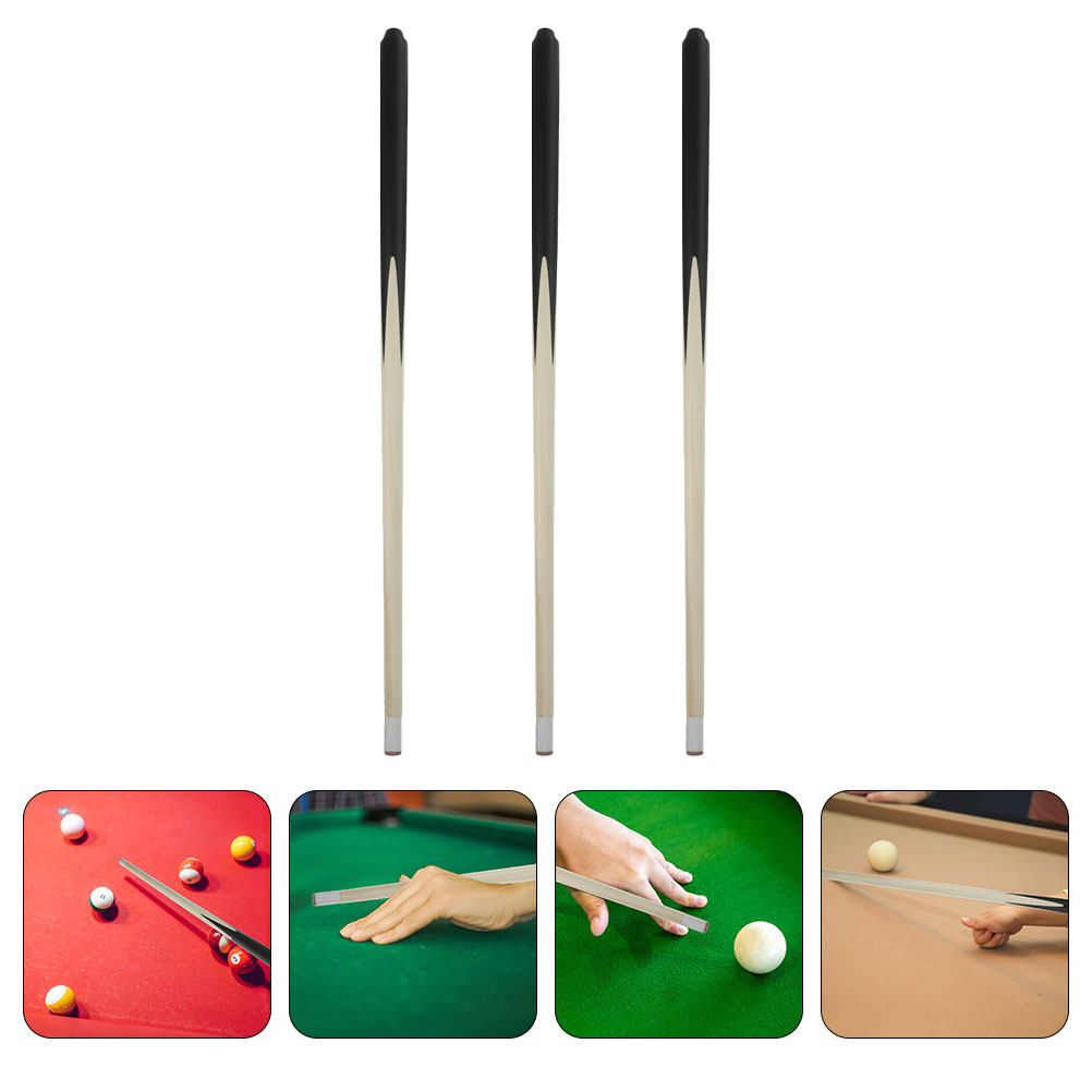 Kids Outdoor Wooden Table - 3Pcs Mini Pool Cue Short Wooden