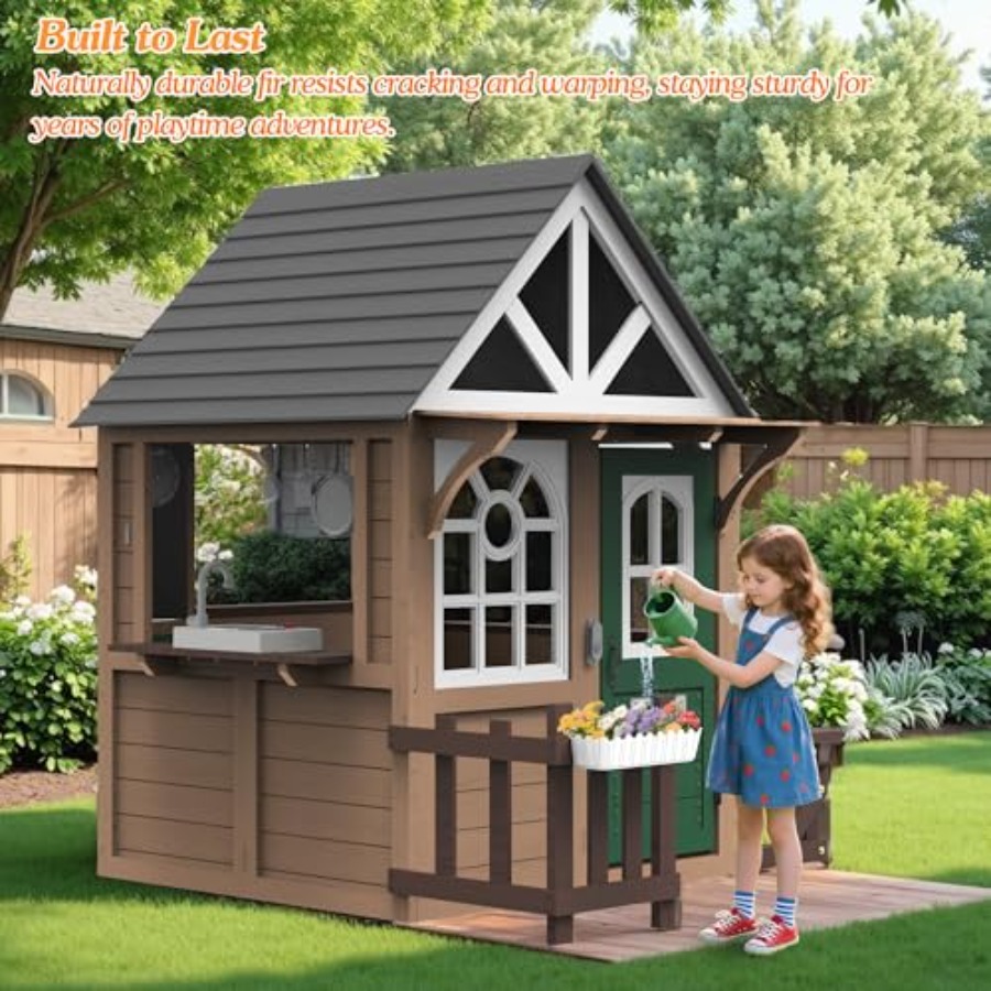Outdoor play house for kids: f - Kids Outdoor House With Kitchen reseña y precio