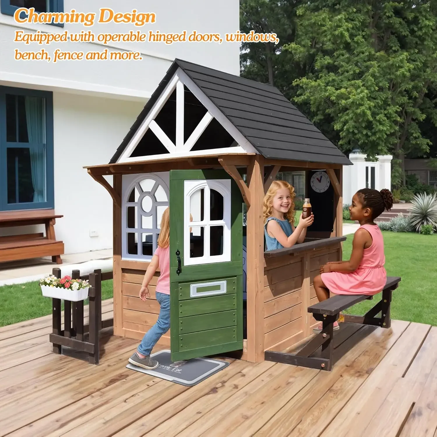 Seizeen Outdoor Play House for - Kids Outdoor House With Kitchen reseña y precio