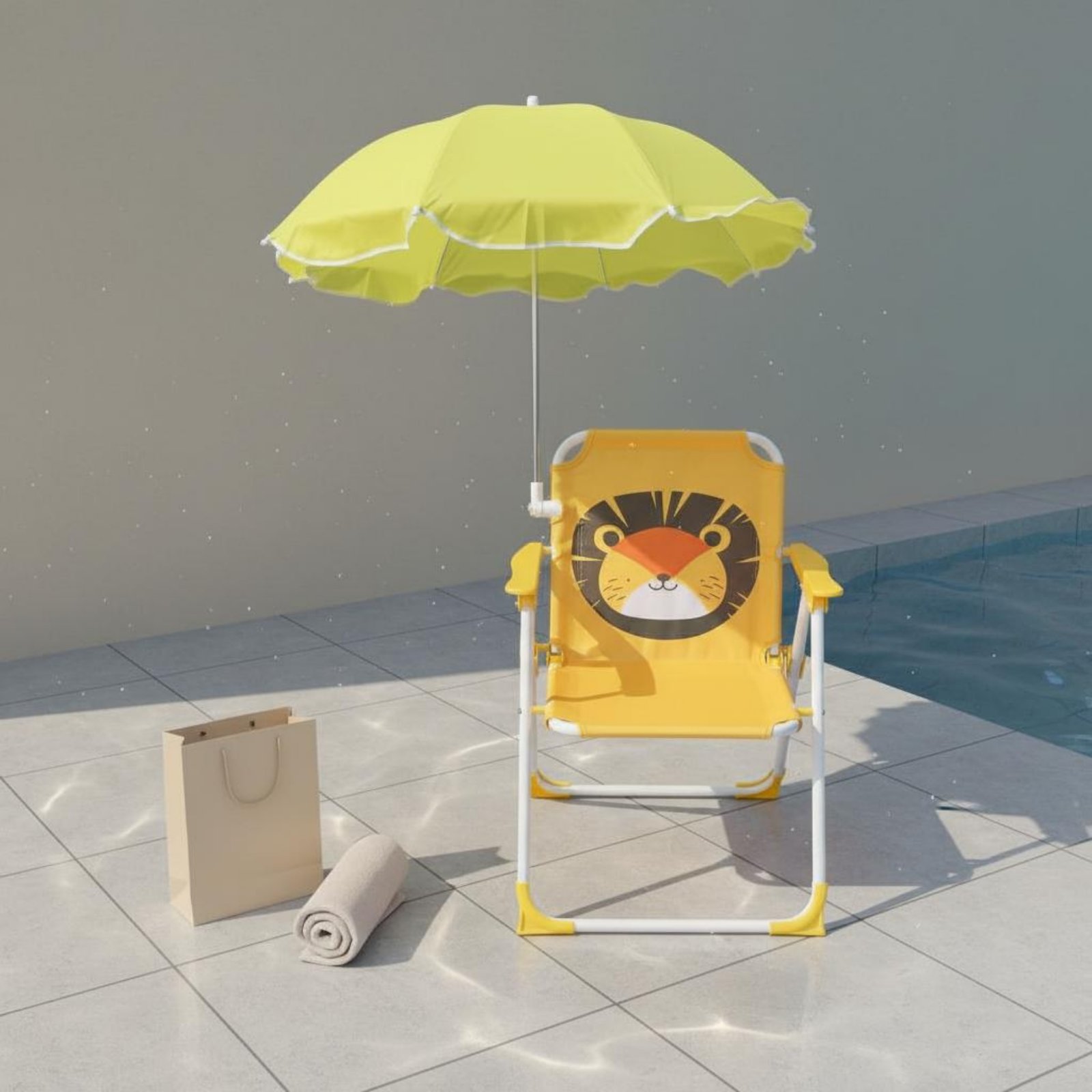 Outdoor Children'S Beach Chair - Kids Outdoor Lounge Chair With Umbrella reseña y precio