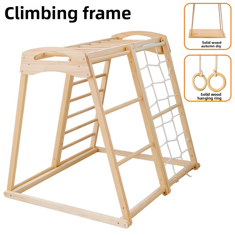 Jungle Gym Kids Outdoor Childr - Kids Outdoor Wooden Climbing Frame reseña y precio