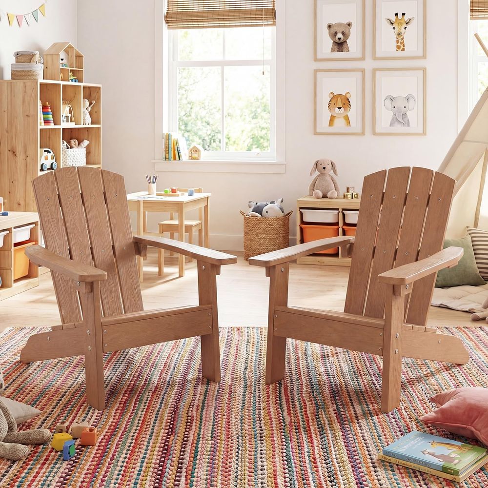 Kids Adirondack Chair, AllWeat - Kids Outdoor Lawn Chair reseña y precio
