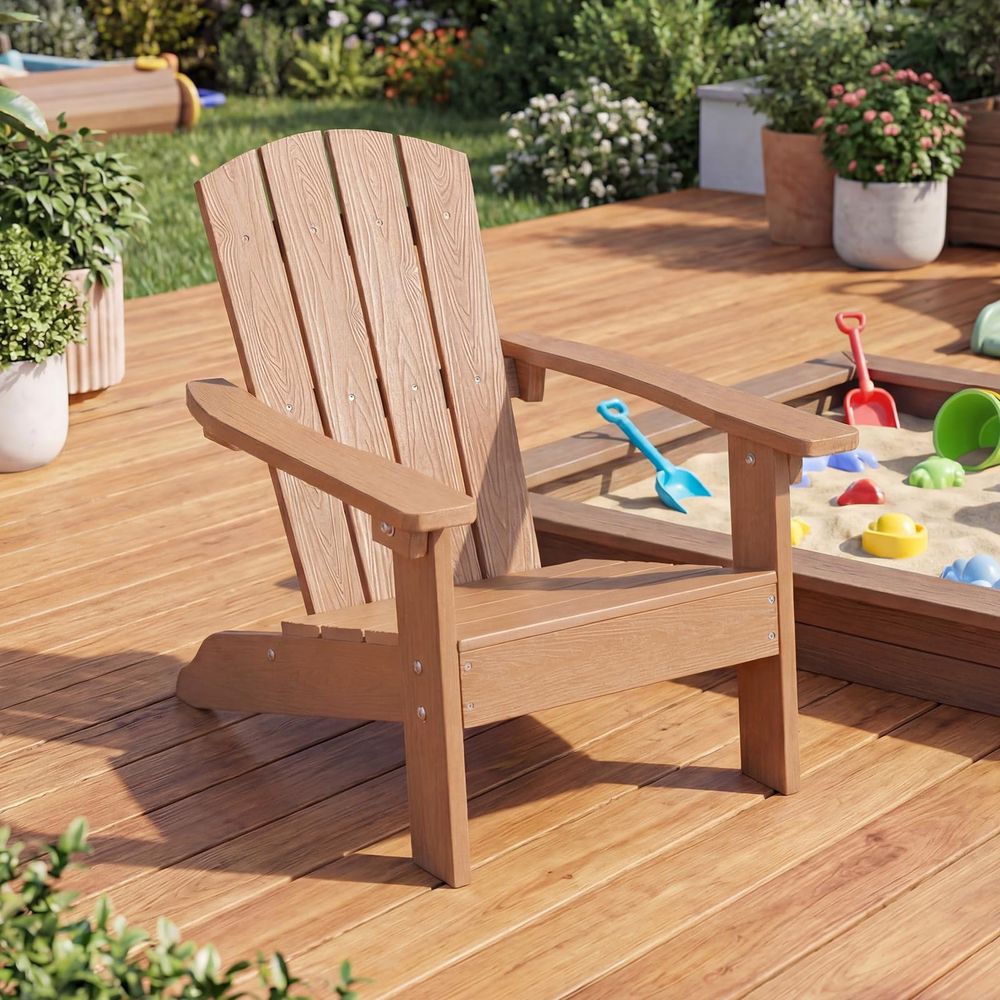 Kids Adirondack Chair, AllWeat - Kids Outdoor Lawn Chair reseña y precio