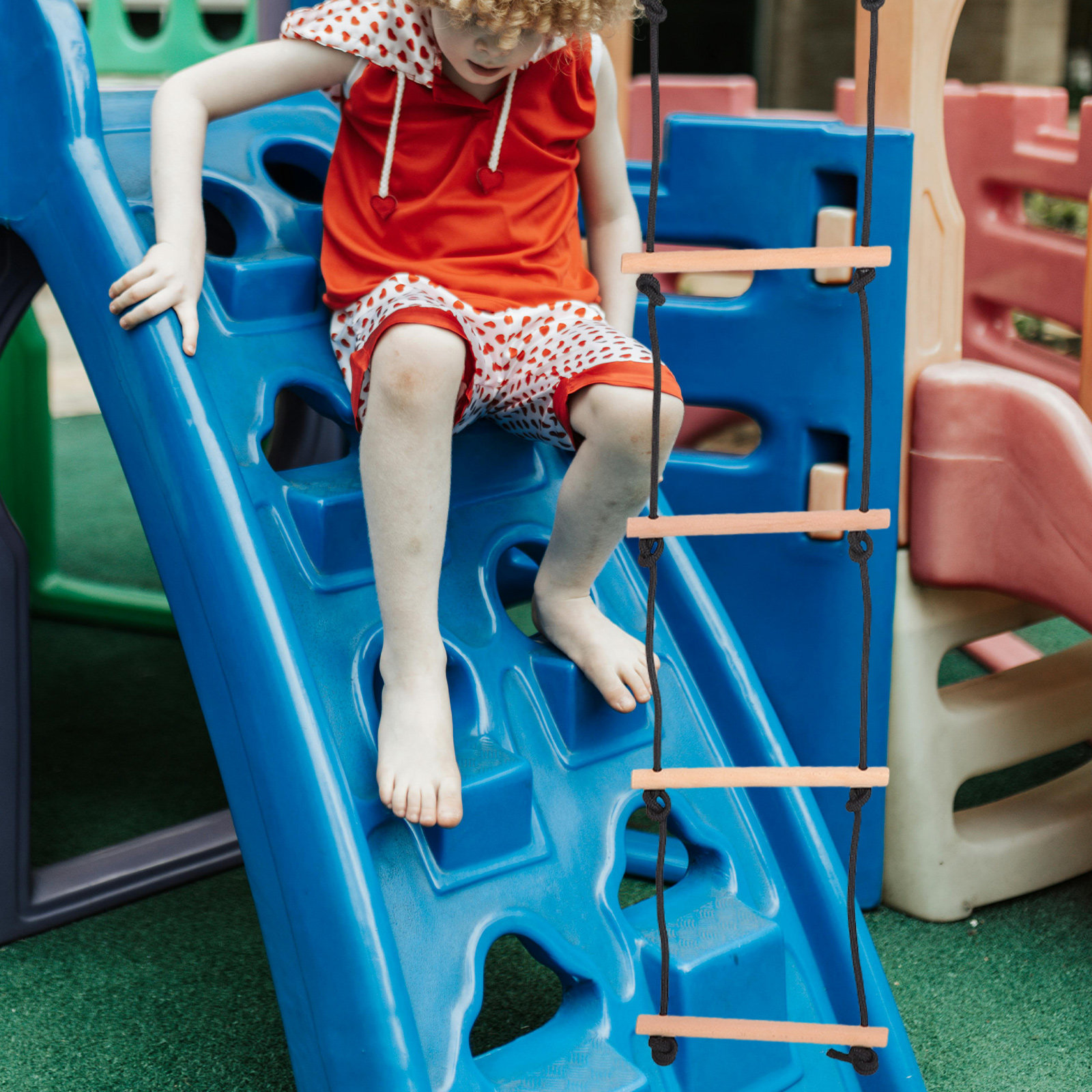1Set Wood Climbing Rope Ladder - Kids Outdoor Wooden Climbing Frame reseña y precio