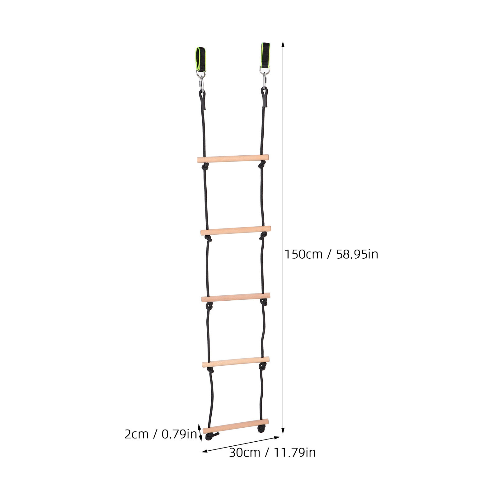 1Set Wood Climbing Rope Ladder - Kids Outdoor Wooden Climbing Frame reseña y precio