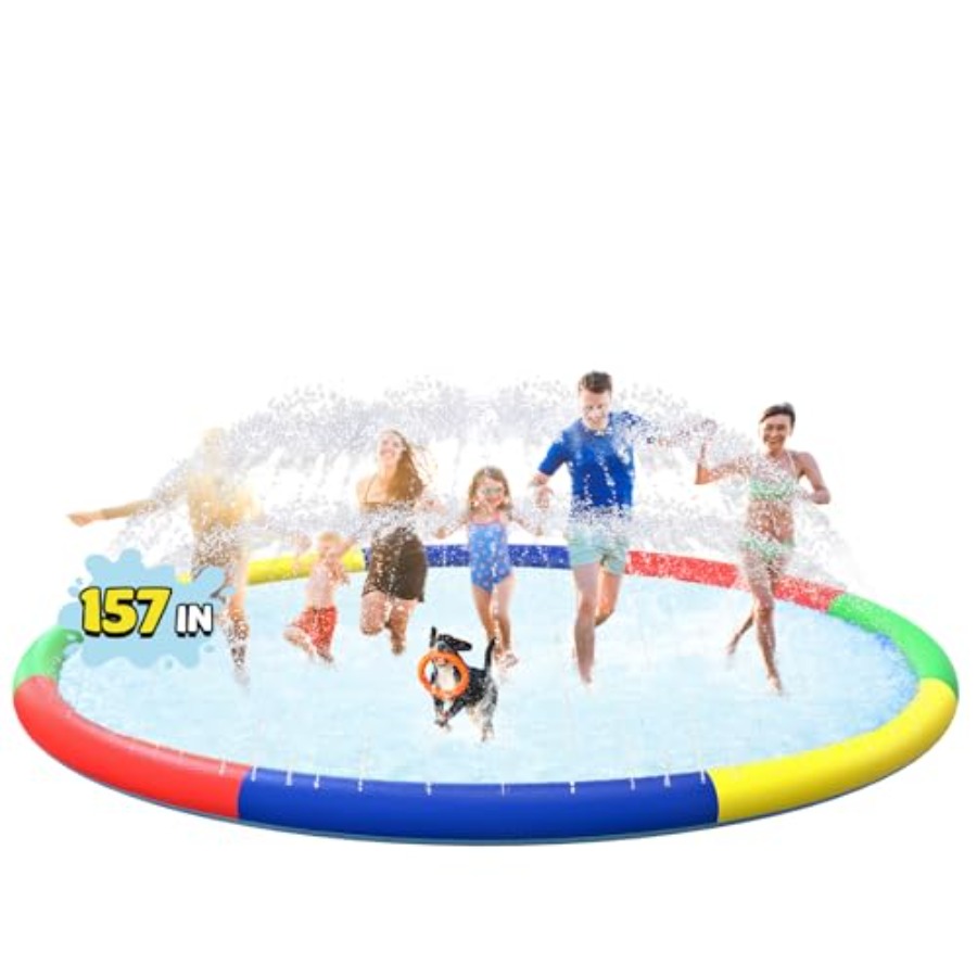 3 FT Large Splash Pad for Ages - Kids Outdoor Water Sprinkler reseña y precio