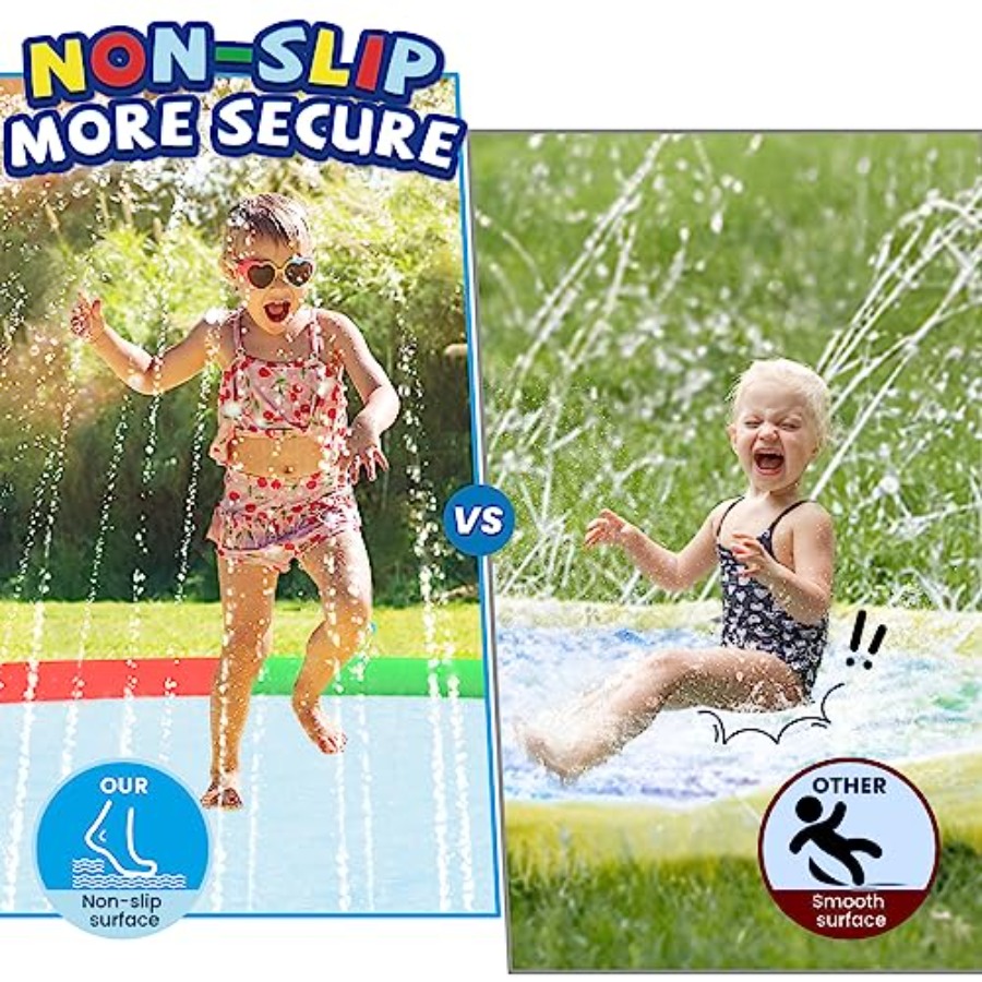 3 FT Large Splash Pad for Ages - Kids Outdoor Water Sprinkler reseña y precio