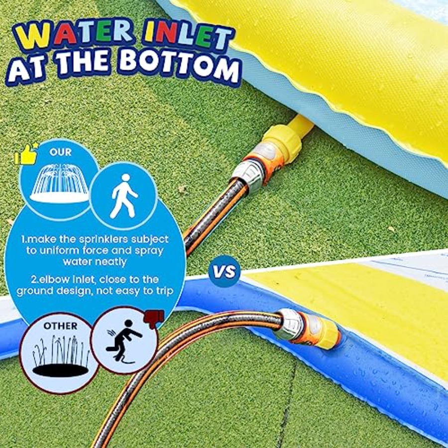 3 FT Large Splash Pad for Ages - Kids Outdoor Water Sprinkler reseña y precio