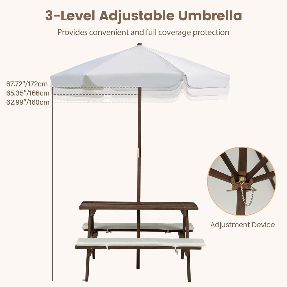 Outdoor Wooden Kids Picnic Tab - Kids Outdoor Wooden Table reseña y precio