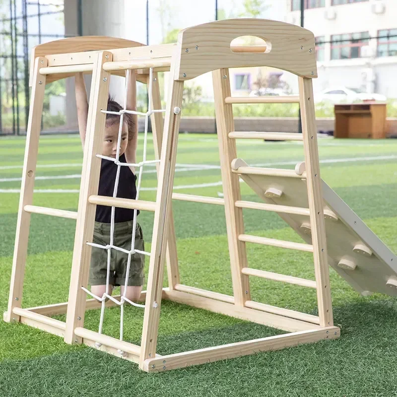 Wooden Climbing Frame Playgrou - Kids Outdoor Wooden Climbing Frame reseña y precio