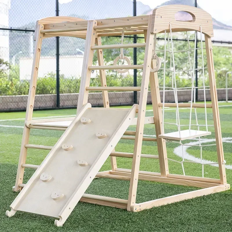 Wooden Climbing Frame Playgrou - Kids Outdoor Wooden Climbing Frame reseña y precio