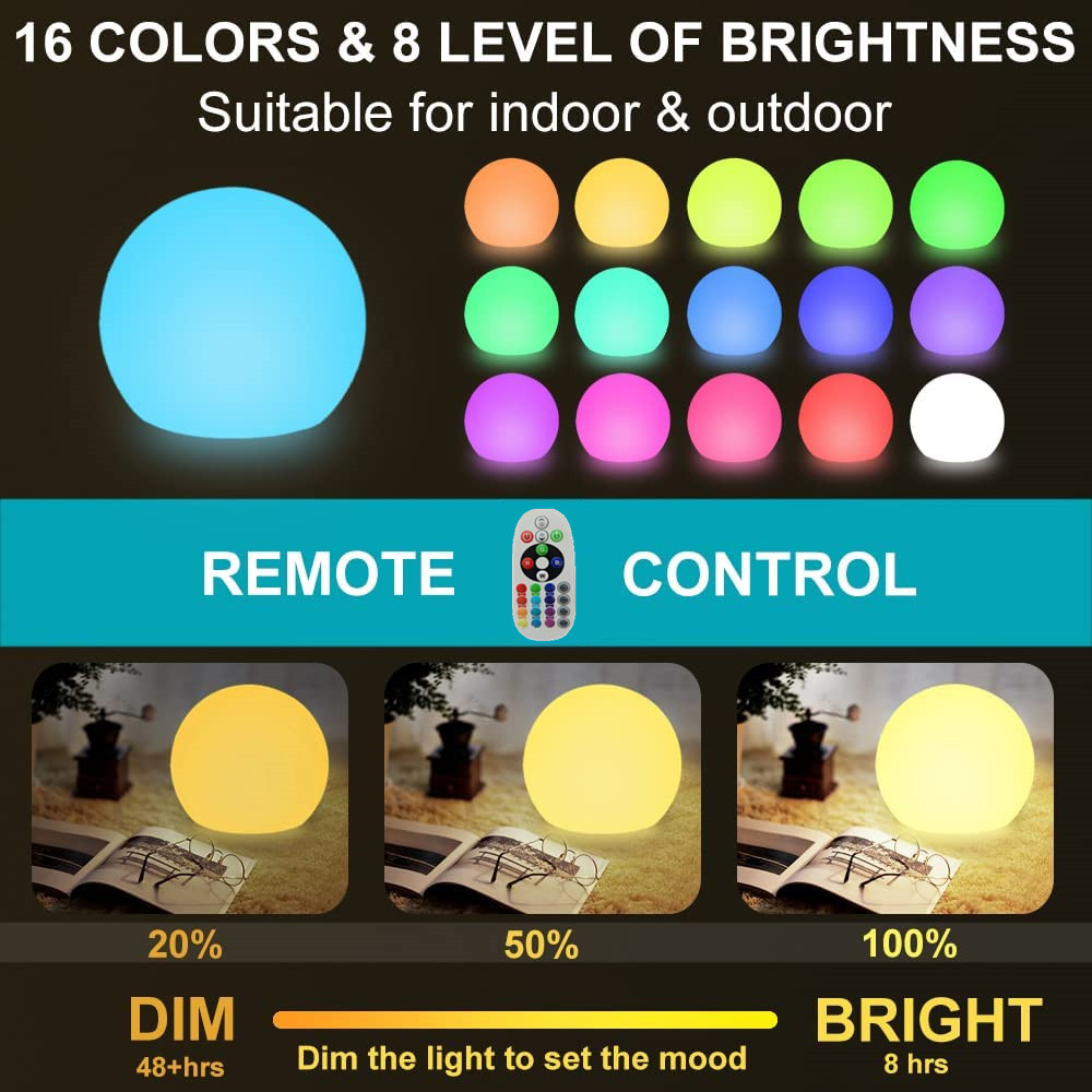 Rechargeable LED Glowing Ball  - Kids Outdoor Decor reseña y precio