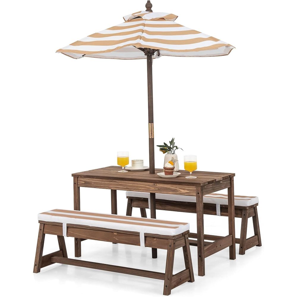 Kids Picnic Table, Outdoor Woo - Kids Outdoor Wooden Table reseña y precio