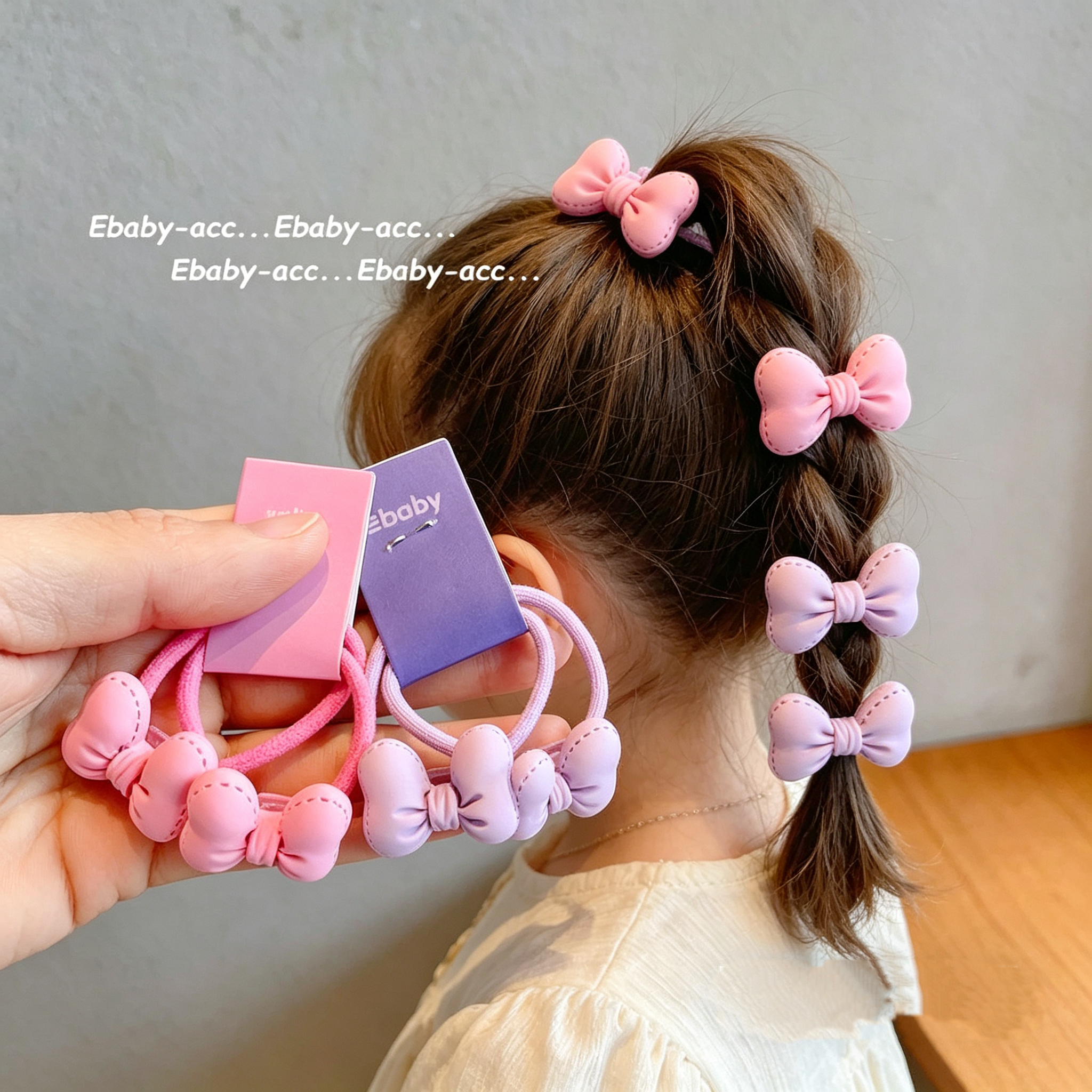 5pcs Cute Bow Hair Ties for Gi - Kids Outdoor Decor reseña y precio