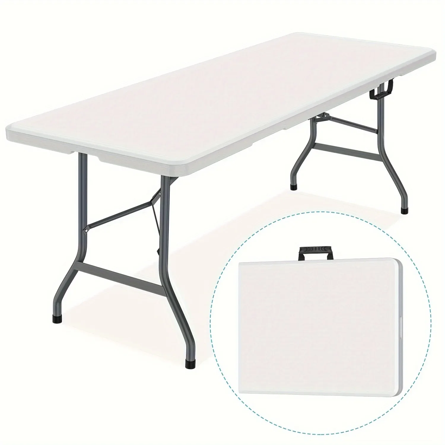 6FT Spacious Plastic Folding T - Kids Outdoor Dining Table reseña y precio
