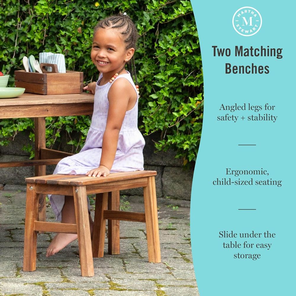 Kids Outdoor Crat Table and 2  - Kids Outdoor Wooden Table reseña y precio