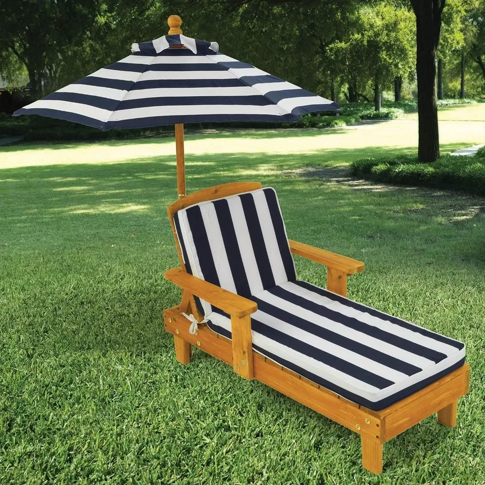 t Outdoor Wooden Chaise Lounge - Kids Outdoor Lounge Chair With Umbrella reseña y precio