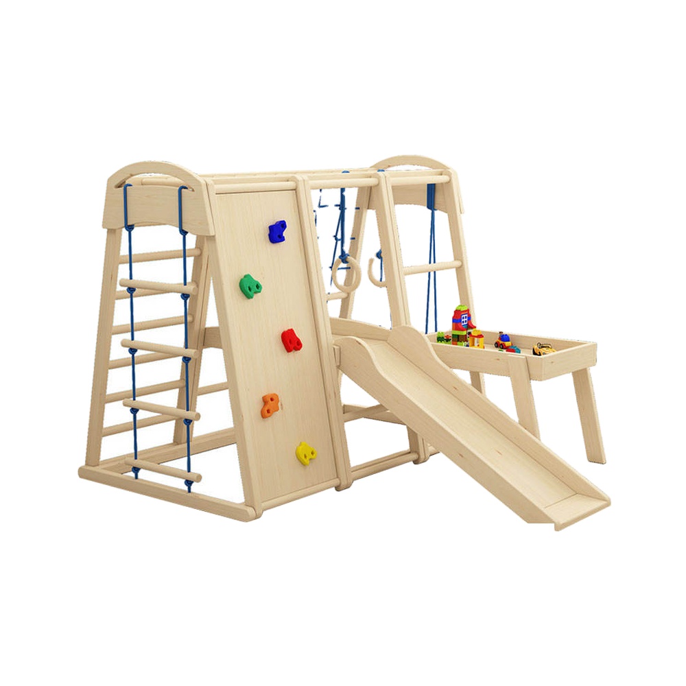 Indoor Outdoor Wooden Children - Kids Outdoor Wooden Climbing Frame reseña y precio