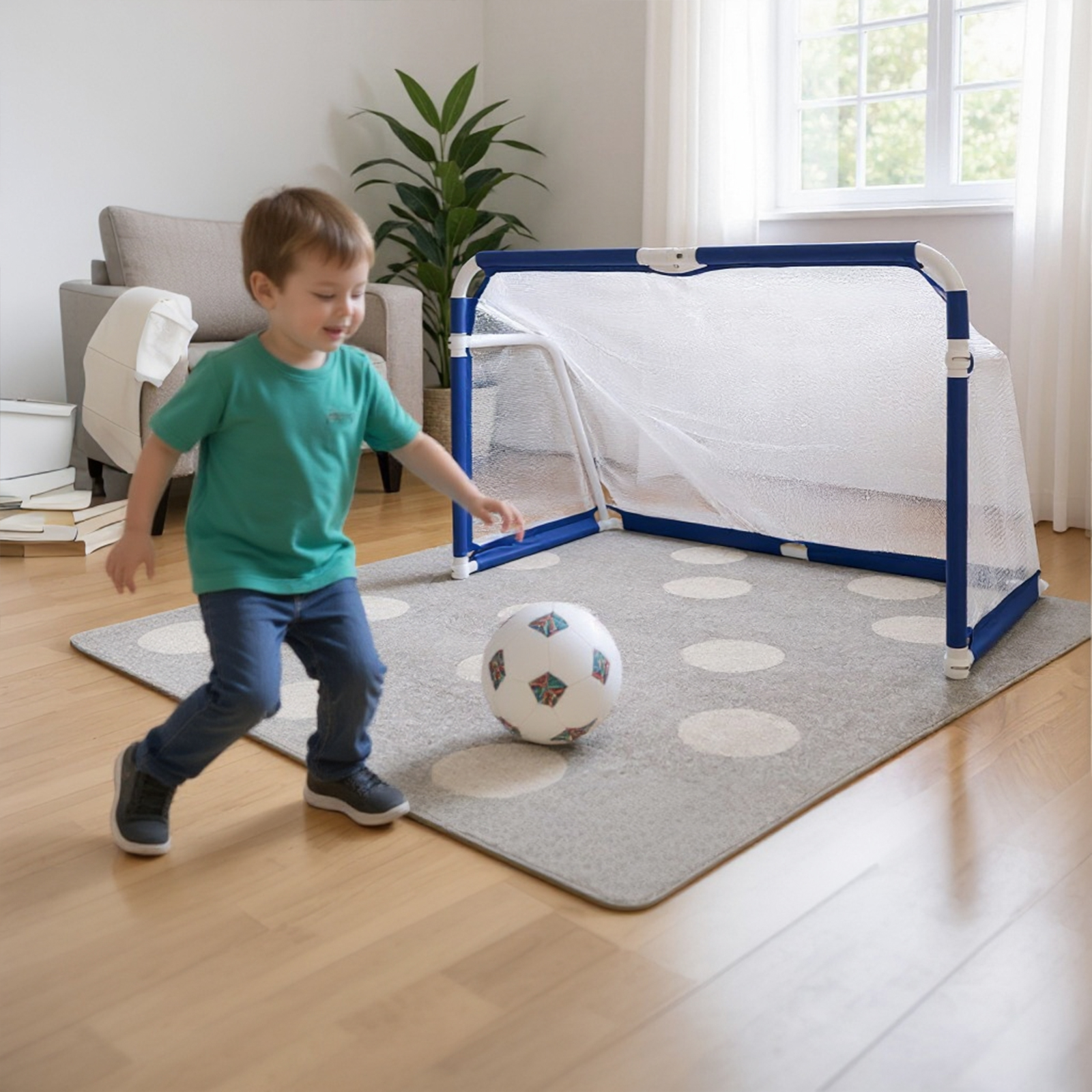 Aluminum Foldable Soccer Goal  - Kids Indoor Outdoor Games reseña y precio