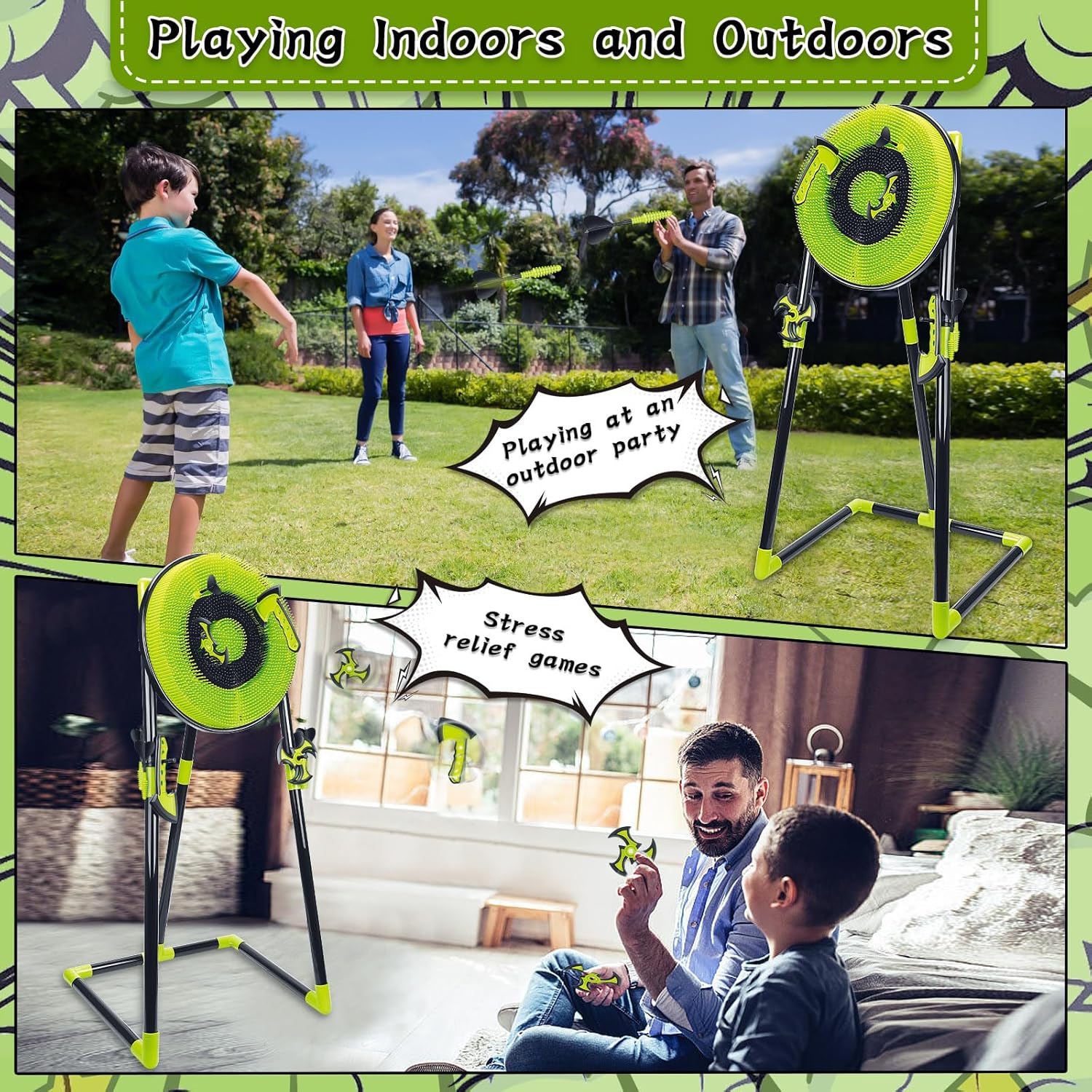 4 in 1 Axe Throwing Target Set - Kids Outdoor Ninja Set reseña y precio