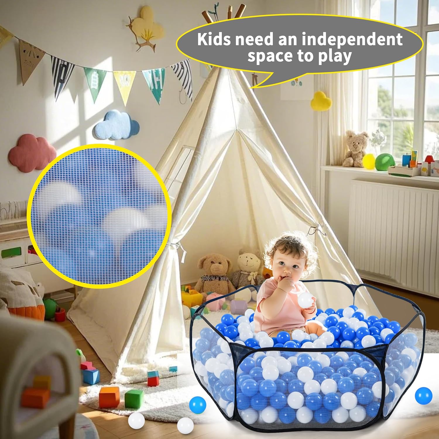 Kids Ball Pit Play Tent, Child - Kids Outdoor Fence reseña y precio