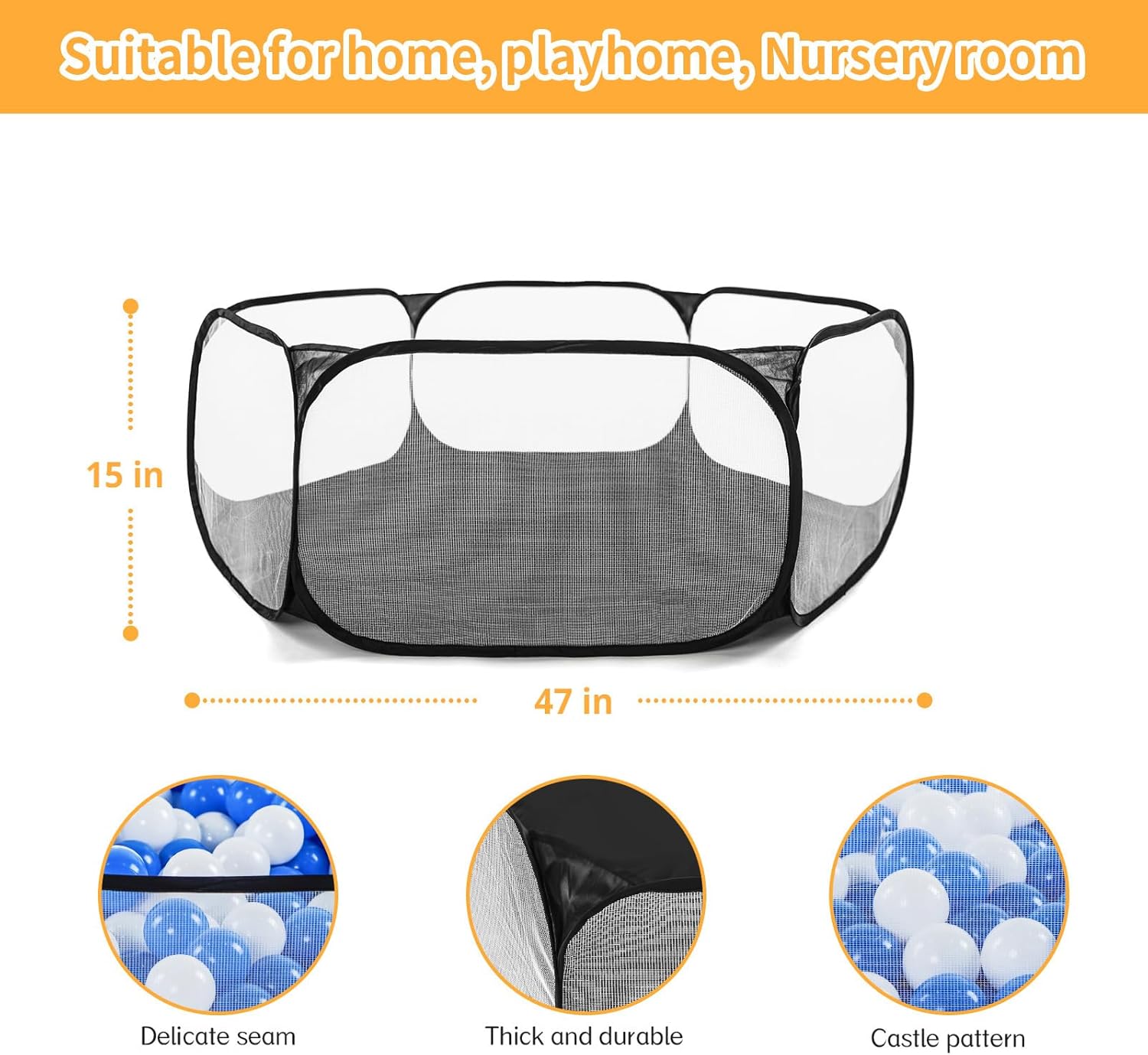 Kids Ball Pit Play Tent, Child - Kids Outdoor Fence reseña y precio