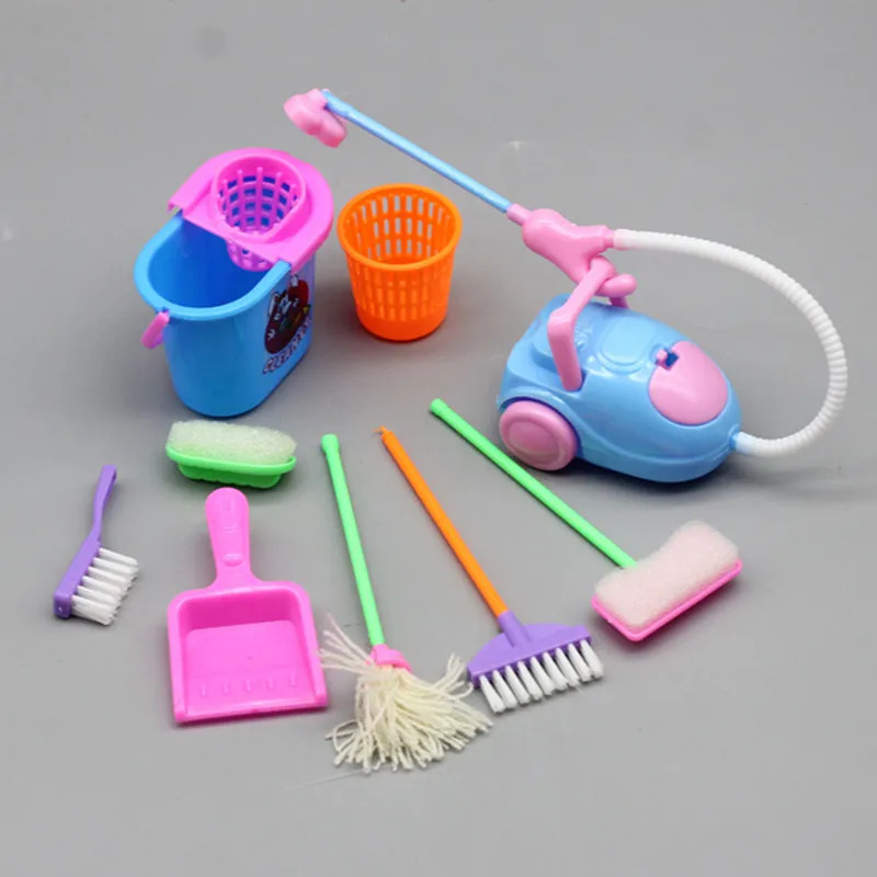 9PCS Miniature Doll House Clea - Kids Outdoor Broom reseña y precio