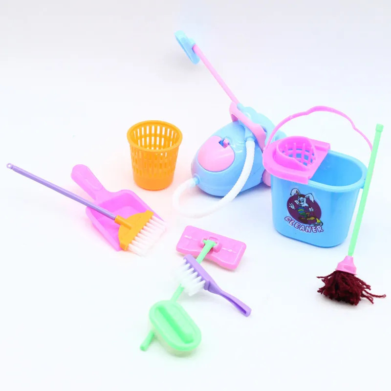 9PCS Miniature Doll House Clea - Kids Outdoor Broom reseña y precio