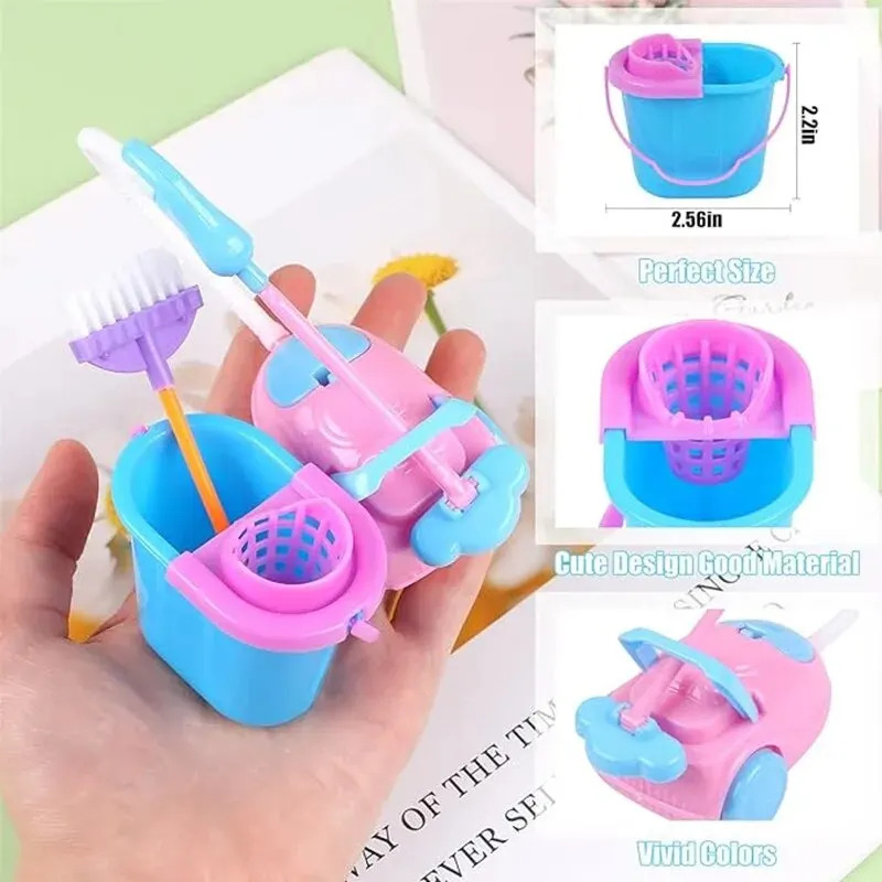 9PCS Miniature Doll House Clea - Kids Outdoor Broom reseña y precio