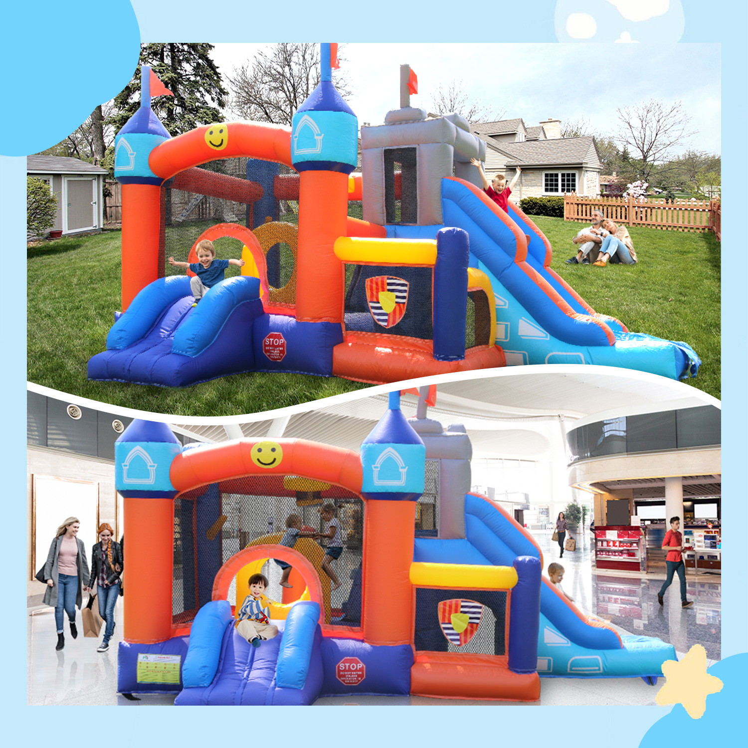 Giant inflatable Bounce House  - Kids Outdoor Jumping Castle reseña y precio