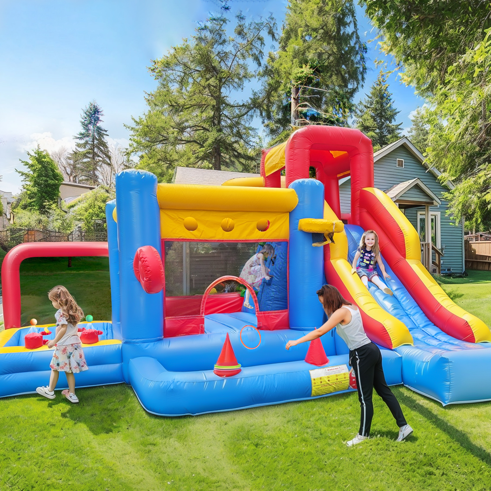 Giant inflatable Bounce House  - Kids Outdoor Jumping Castle reseña y precio