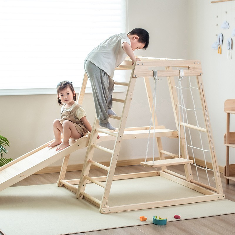 Jungle Gym Kids Outdoor Solid  - Kids Outdoor Wooden Climbing Frame reseña y precio